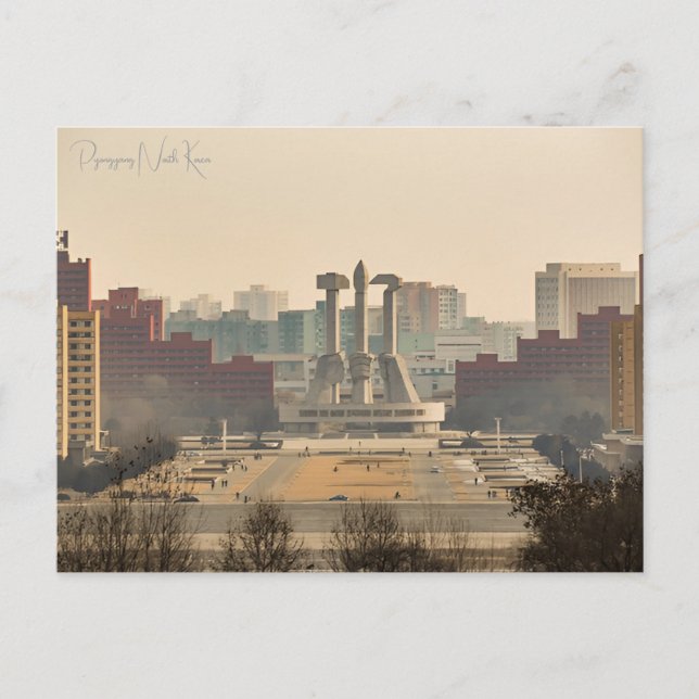 Vintage Reise Pjöngjang Nordkorea Urlaub Postkarte (Vorderseite)