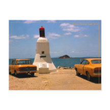 vintage Reise-Postkarte Australien Retro-Autos