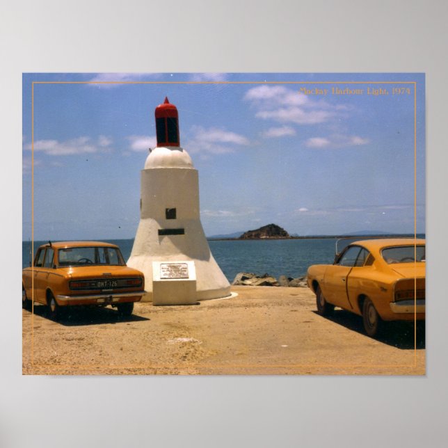 Vintage Reise Postkarte Australien Retrowagen Poster (Vorne)