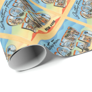 Vintage Reise-Postkarte Coney-Insel-New York NY - Geschenkpapier