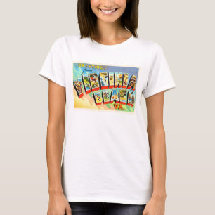 Vintage Reise-Postkarte Virginia Beach Virginia VA T-Shirt