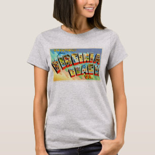 Vintage Reise-Postkarte Virginia Beach Virginia VA T-Shirt
