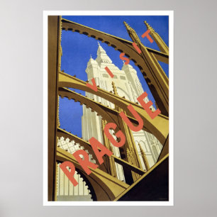 Vintage Reise, Prag Poster