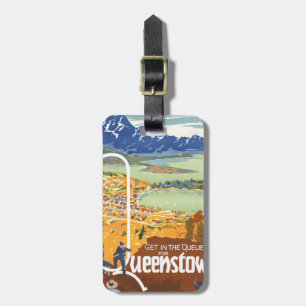 Vintage Reise Queenstowns, Neuseeland Gepäckanhänger