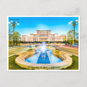 Vintage Reise retro bucharest Rumänien Roumanie Postkarte