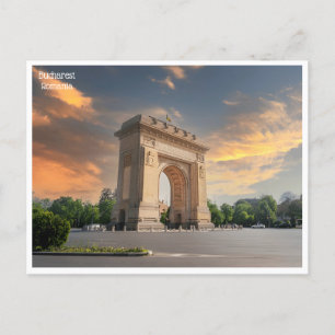 Vintage Reise retro bucharest Rumänien Roumanie Postkarte