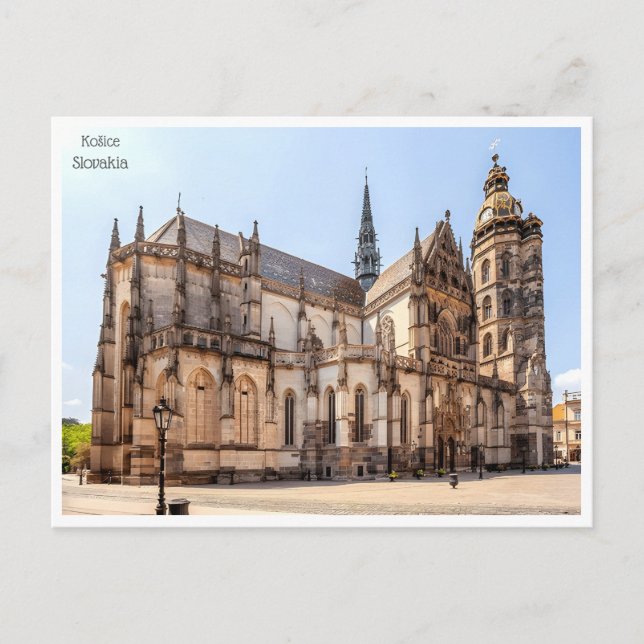 Vintage Reise Retro Košice Slowakei Slowakei Slowe Postkarte (Vorderseite)