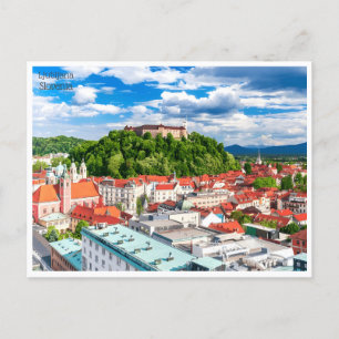 Vintage Reise Retro Ljubljana Slowenien Slowenien  Postkarte