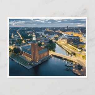 Vintage Reise Retro Stockholm Schweden Suède Postkarte