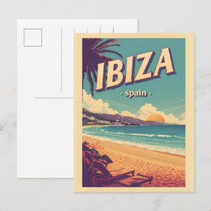 Vintage Reise Spanien IBIZA Balearen Geschenke Postkarte