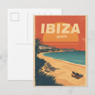 Vintage Reise Spanien IBIZA Balearen Geschenke Postkarte