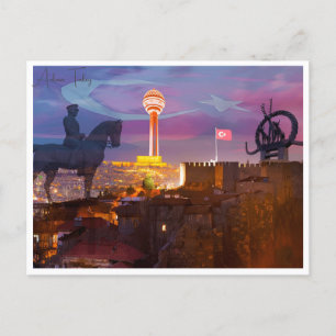 Vintage Reise Stadt Ankara Türkei Urlaub Retro Postkarte