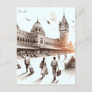 Vintage Reise Stadt Chennai Indien Urlaubsretro Postkarte