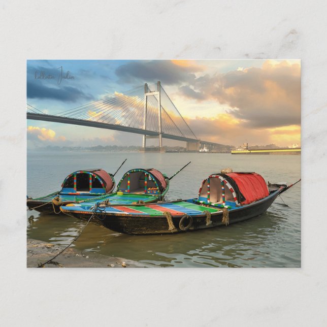 Vintage Reise Stadt Kolkata Indien Kalkutta RETRO Postkarte (Vorderseite)