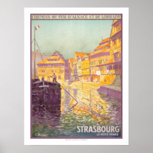 Vintage Reise Straßburgs Poster