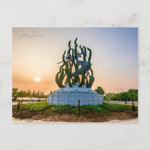 Vintage Reise Surabaya Indonesien asiatische Stadt Postkarte