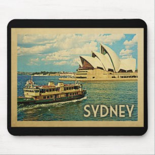 Vintage Reise Sydneys Australien Mousepad