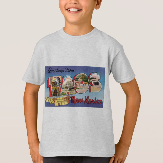 Vintage Reise - TAOS, NEW-MEXIKO T-Shirt (Vorderseite)