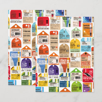 Vintage Reise Tickets Muster.