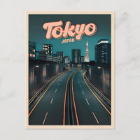 Vintage Reise Tokio Japan City Retro Landschaftlic