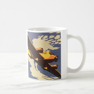 Vintage Reise- und Transportflugzeug Flying Tasse