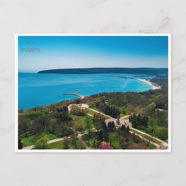 Vintage Reise varna bulgaria CITY Bulgarie Retro Postkarte (Vorderseite)