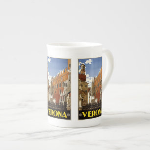 Vintage-Reise-Verona-Italien-Tassen Prozellantasse