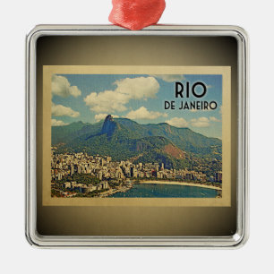 Vintage Reise-Verzierung Rio de Janeiro Brasilien Ornament Aus Metall