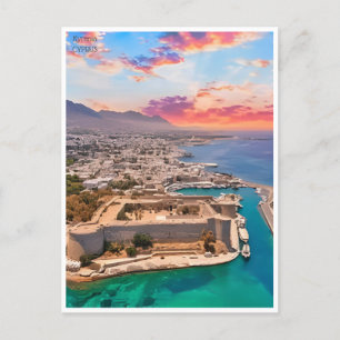 Vintage Reise ZYPERN Kyrenia Chypre Retrotourismus Postkarte