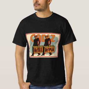 Vintage-Reisebellhops Hotel Roma, Cadiz, Spanien T-Shirt