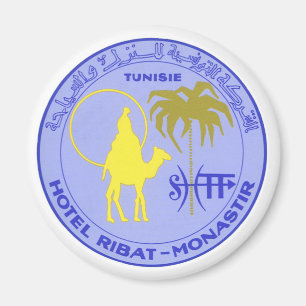 Vintage-Reisehotel Ribat in Monastir, Tunesien Magnet