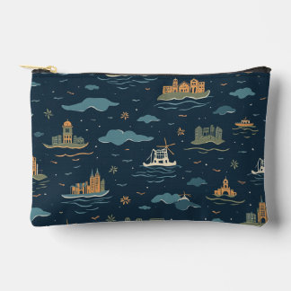 Vintage-Reisemuster-Tasche Zubehörtasche