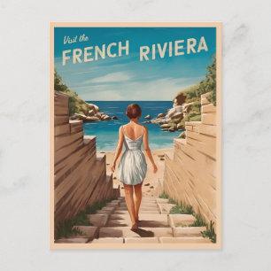 Vintage Reisen Côte d'Azur Landschaftlich Postkarte