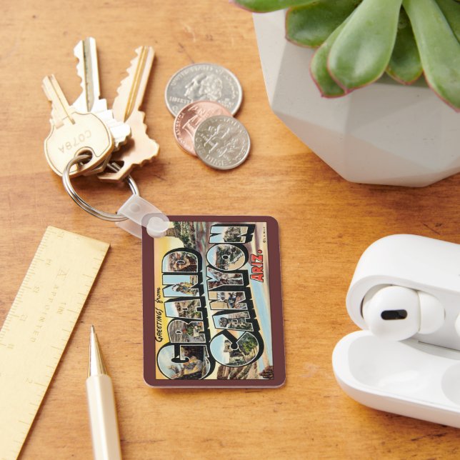 Vintage Reisen Grüße vom Grand Canyon Arizona Schlüsselanhänger (Schreibtisch)