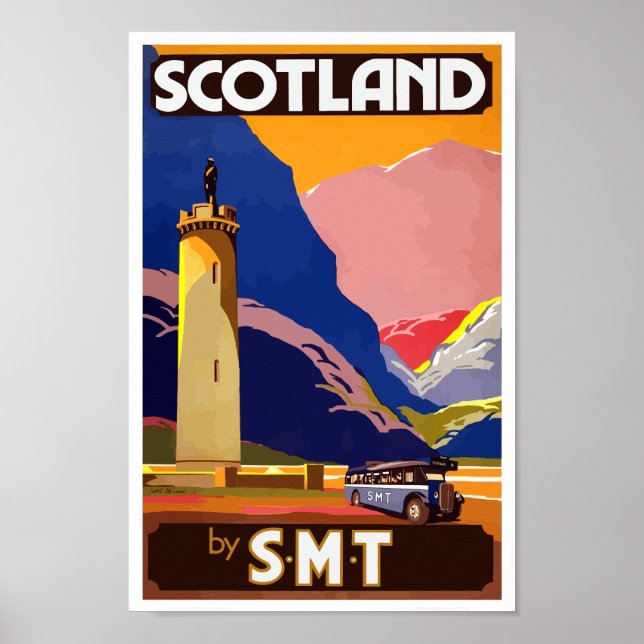 Vintage Reisen in Schottland Poster (Vorne)