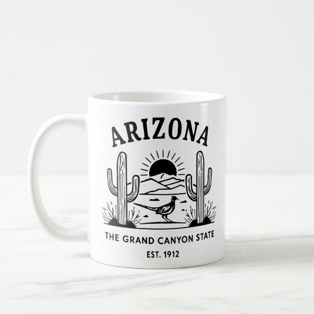 Vintage Reisen nach Arizona Kaffeetasse (Links)