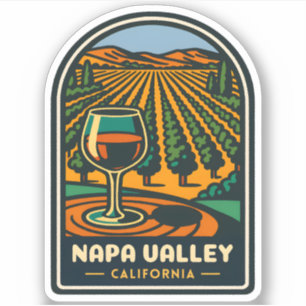Vintage Reisen Napa Tal Weinroute Mendrisiotto Aufkleber