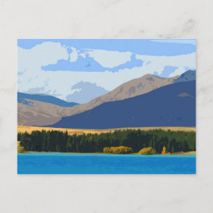 Vintage Reisen New Zealand Postkarte