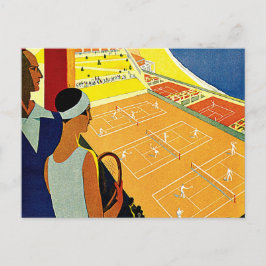 Vintage Reisen, Tennis, Sport, Monte Carlo Monaco Postkarte