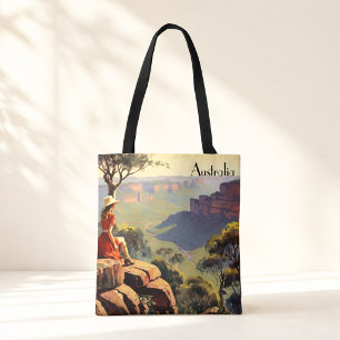 Vintage-Reiseplakat Australien Canyon