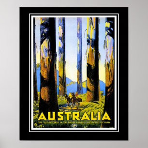 Vintage-Reiseplakat Australien große Größe Poster