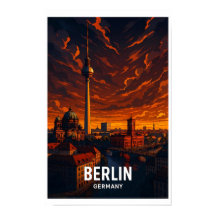 Vintage-Reiseplakat Berlin Deutschland - Dramatisc