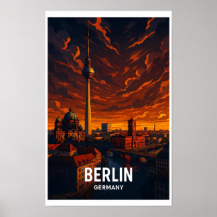 Vintage-Reiseplakat Berlin Deutschland - Dramatisc Poster