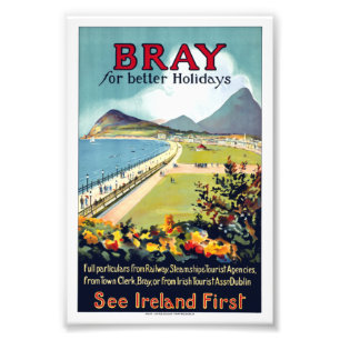 Vintage-Reiseplakat Bray Irland Fotodruck