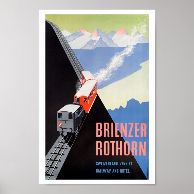Vintage-Reiseplakat Brienzer Rothorn Poster (Vorne)