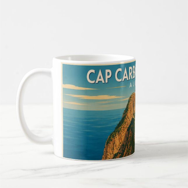 Vintage-Reiseplakat Cap Carbon Becher Kaffeetasse (Links)
