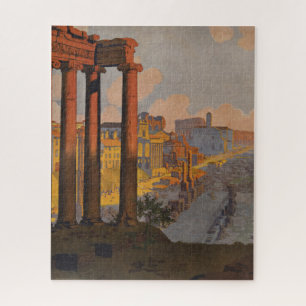 Vintage Reiseplakat des Forum Romanum bei Morgendä Puzzle