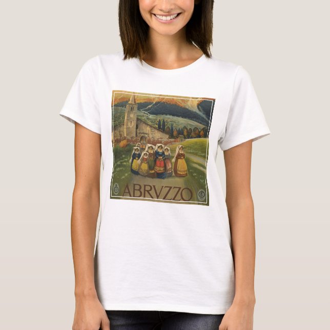 Vintage Reiseplakat für Abruzzen, Italien. T-Shirt (Vorderseite)