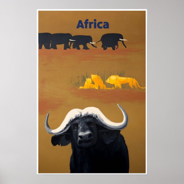 Vintage-Reiseplakat für Afrika Poster (Vorne)