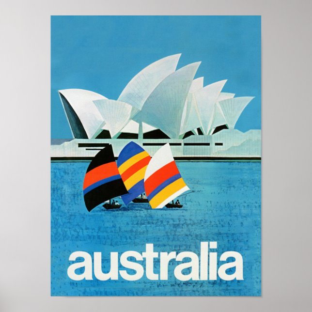 Vintage Reiseplakat für Australien Poster (Vorne)